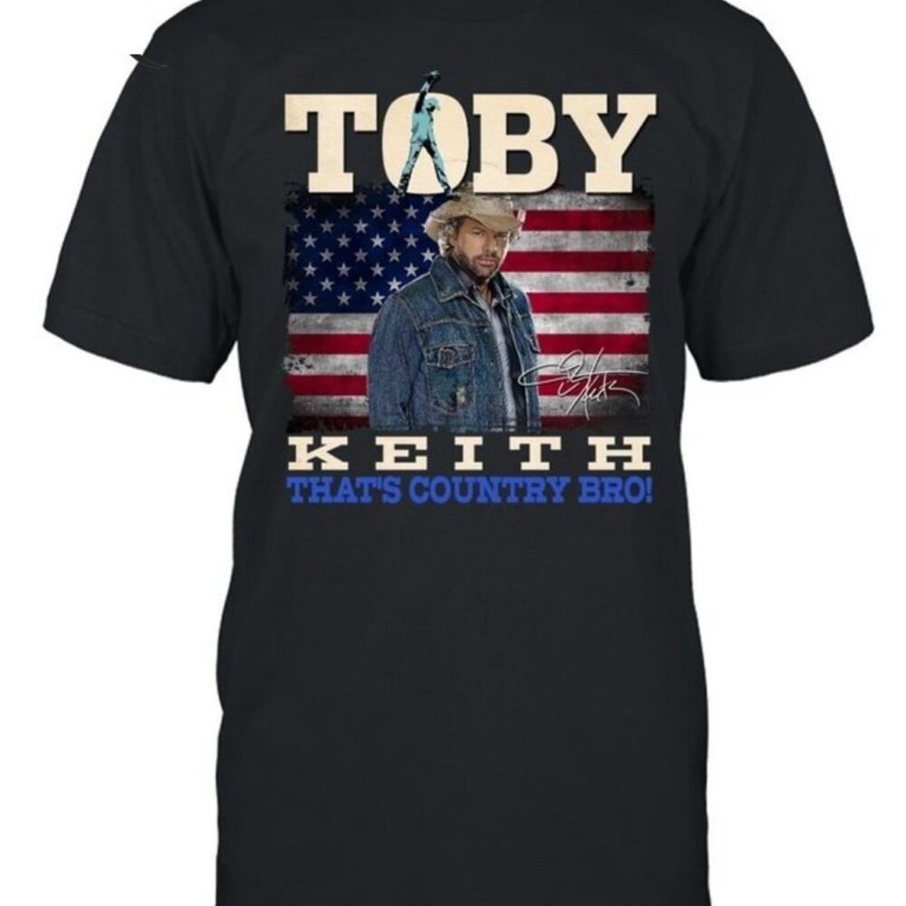 Toby Keith Thats Country Bro Graphic T-Shirt Country Music Fan Collector Tee